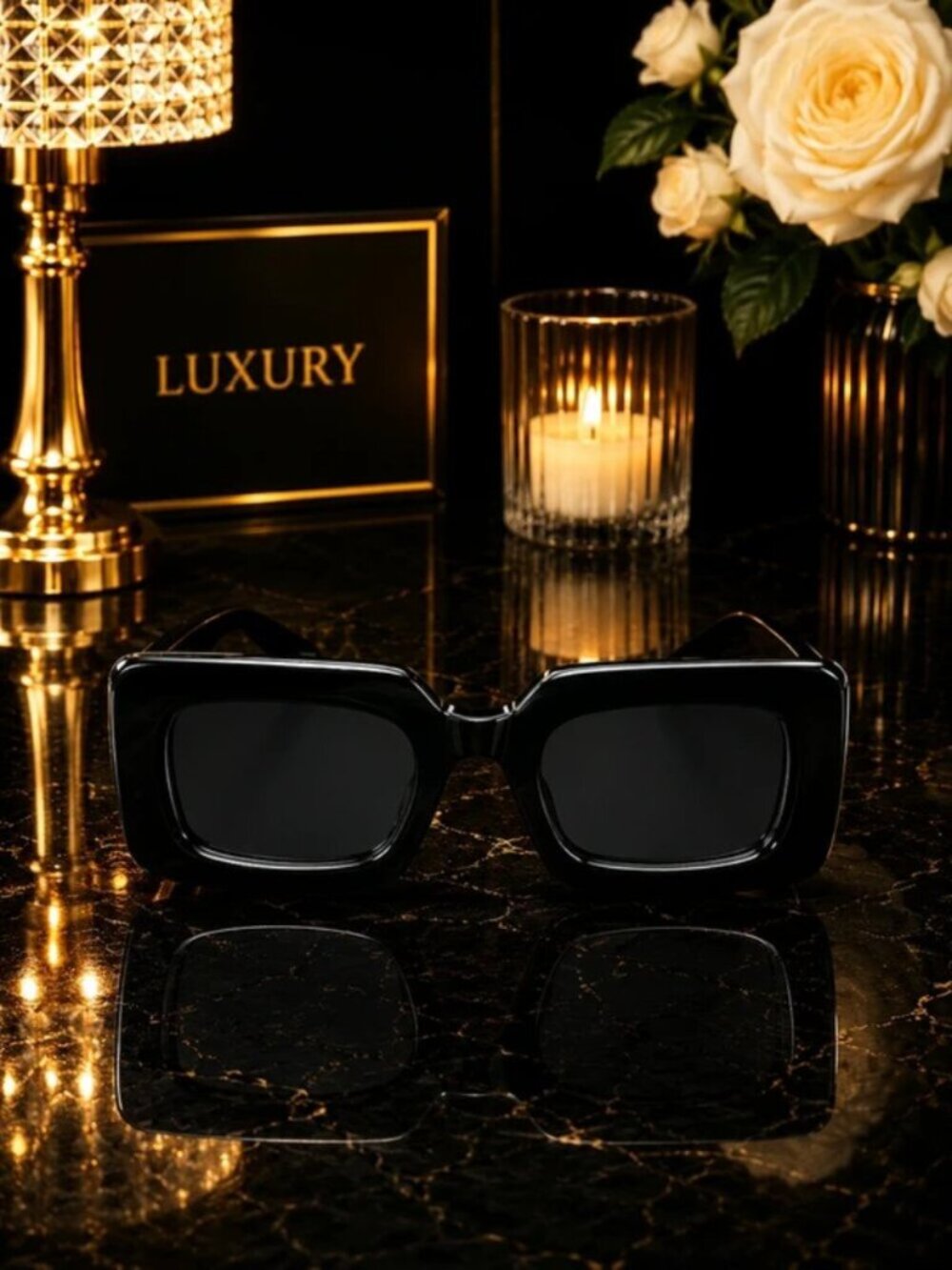 Y2K Thick Rectangle Sunglasses • Retro Chunky Block Frame Sunnies